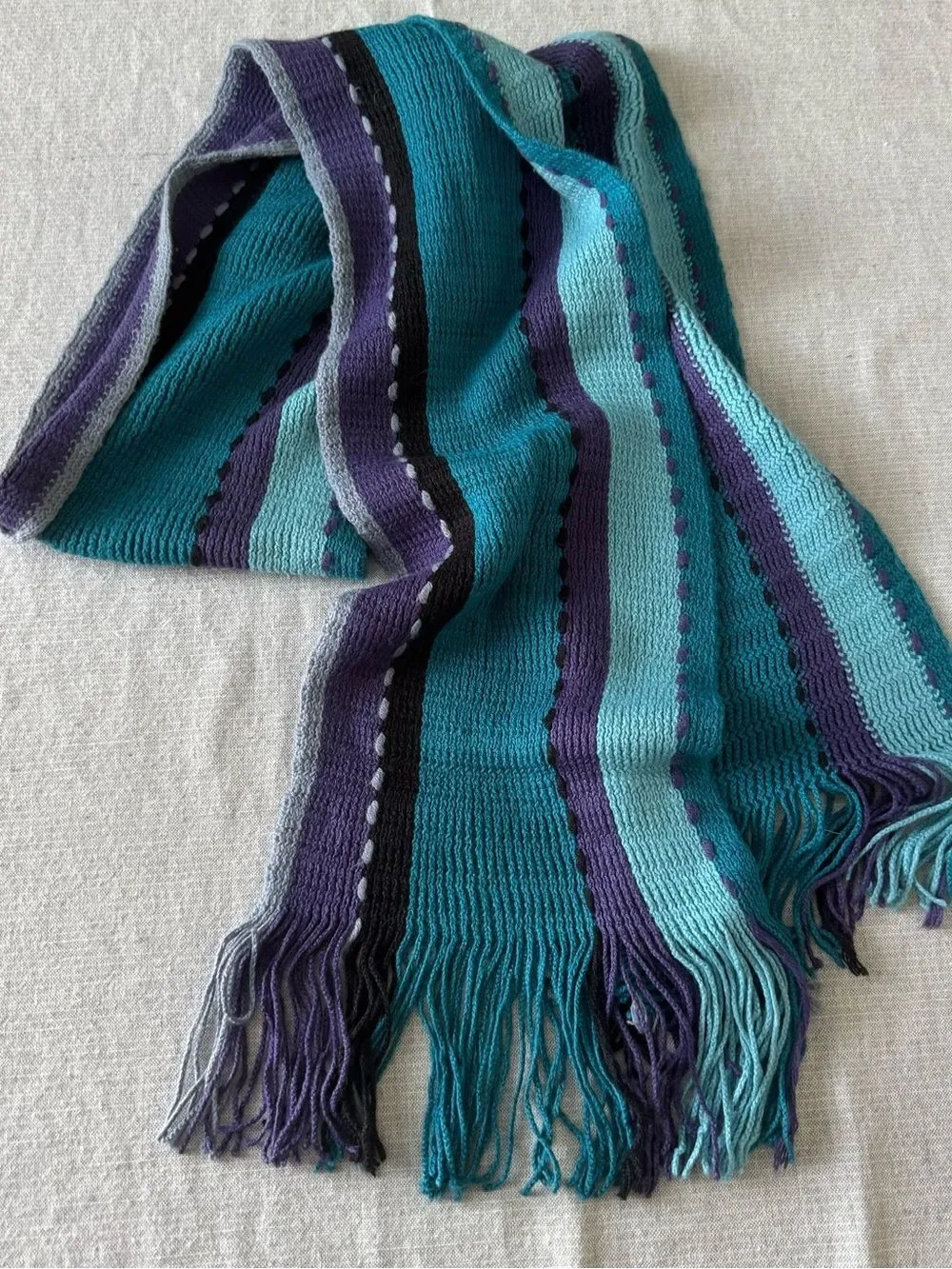 Nordstrom Purple Teal Scarf Accessory